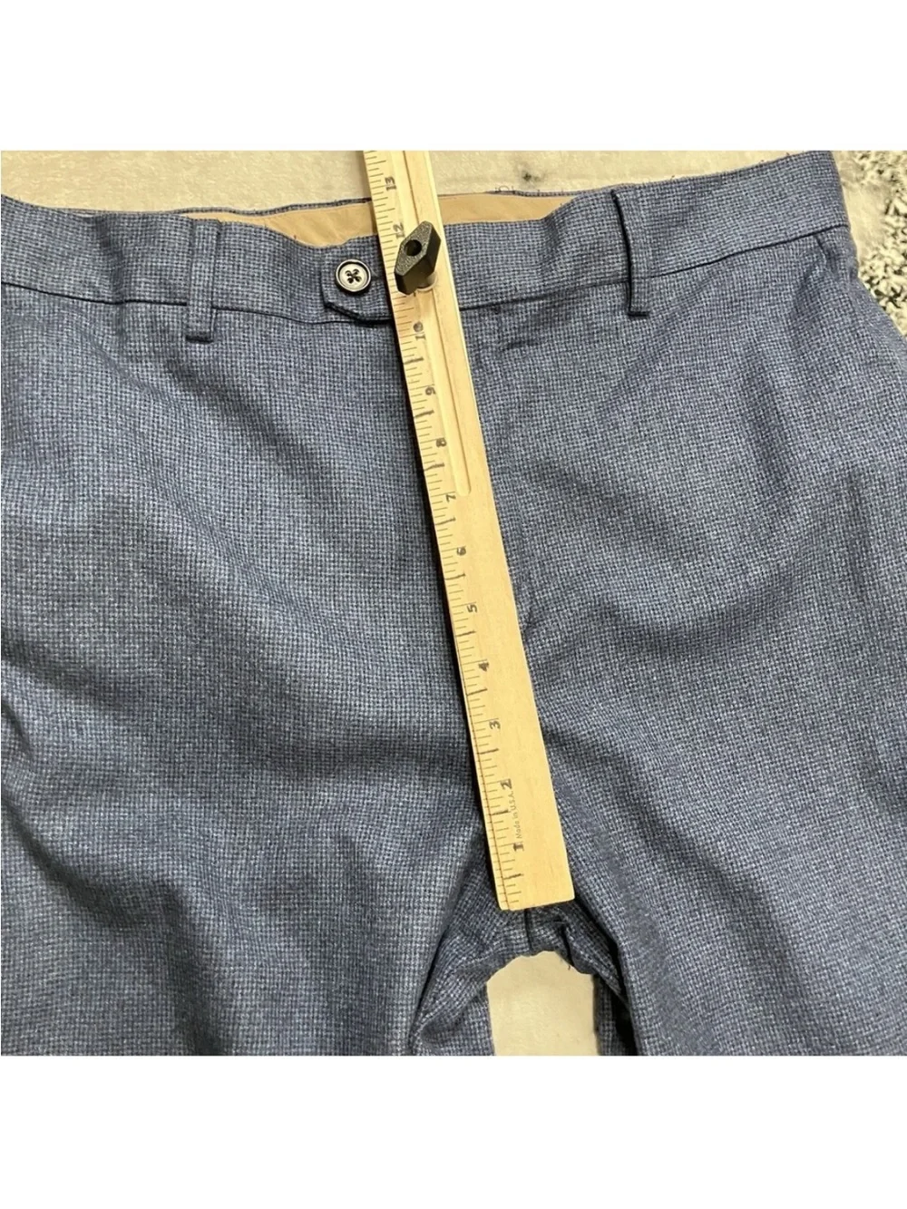 Banana Republic Slim Fit Dress Pants Blue Vitale Barberis Canonico Mens Sz 33R